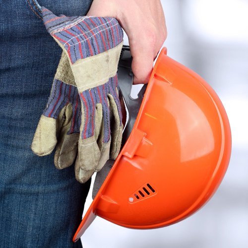 hard hat and gloves