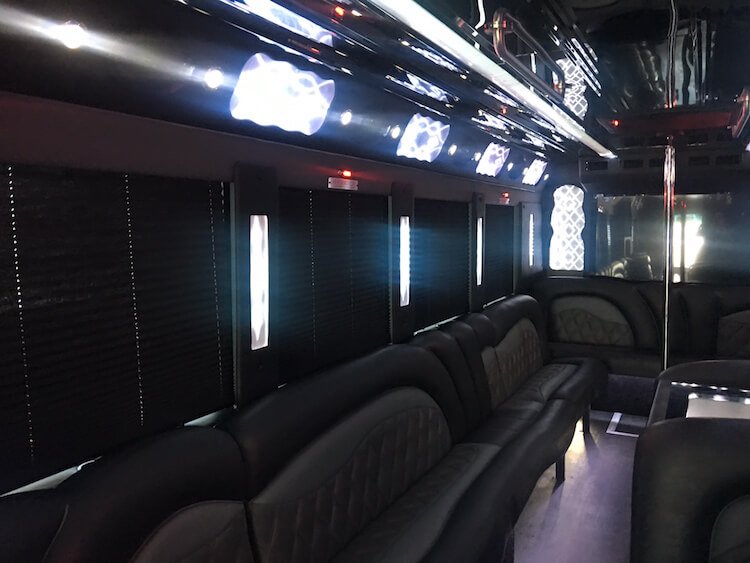 Party Bus Rentals Fresno CA, Merced, Visalia Bathroom On Board