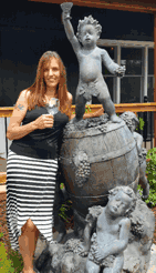 Healthy Chef Shell at water fountain statue