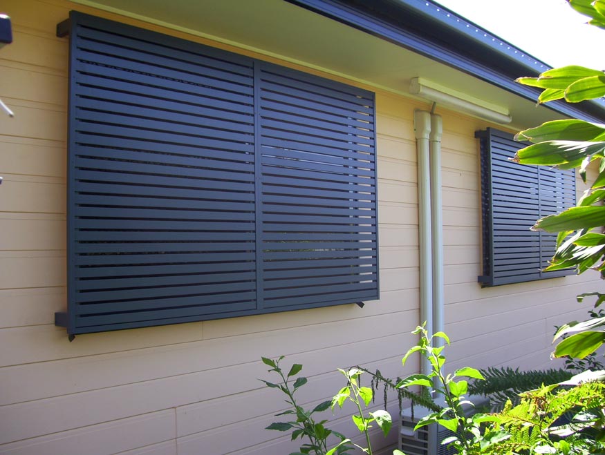 black shutters on white house