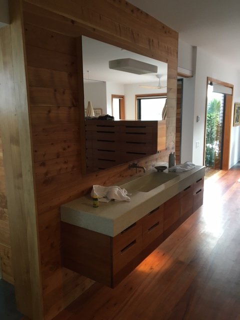 Plumbing repair work in progress