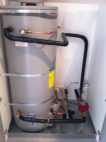 Plumbing repair work in progress