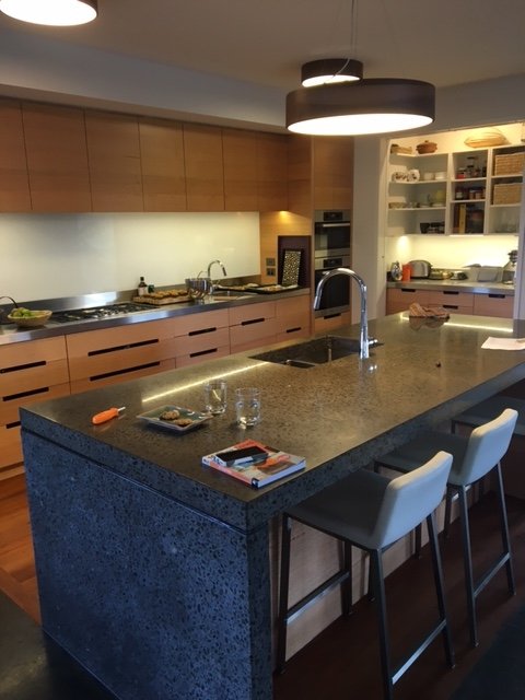 Plumber doing the plumbing work in the bathroom 