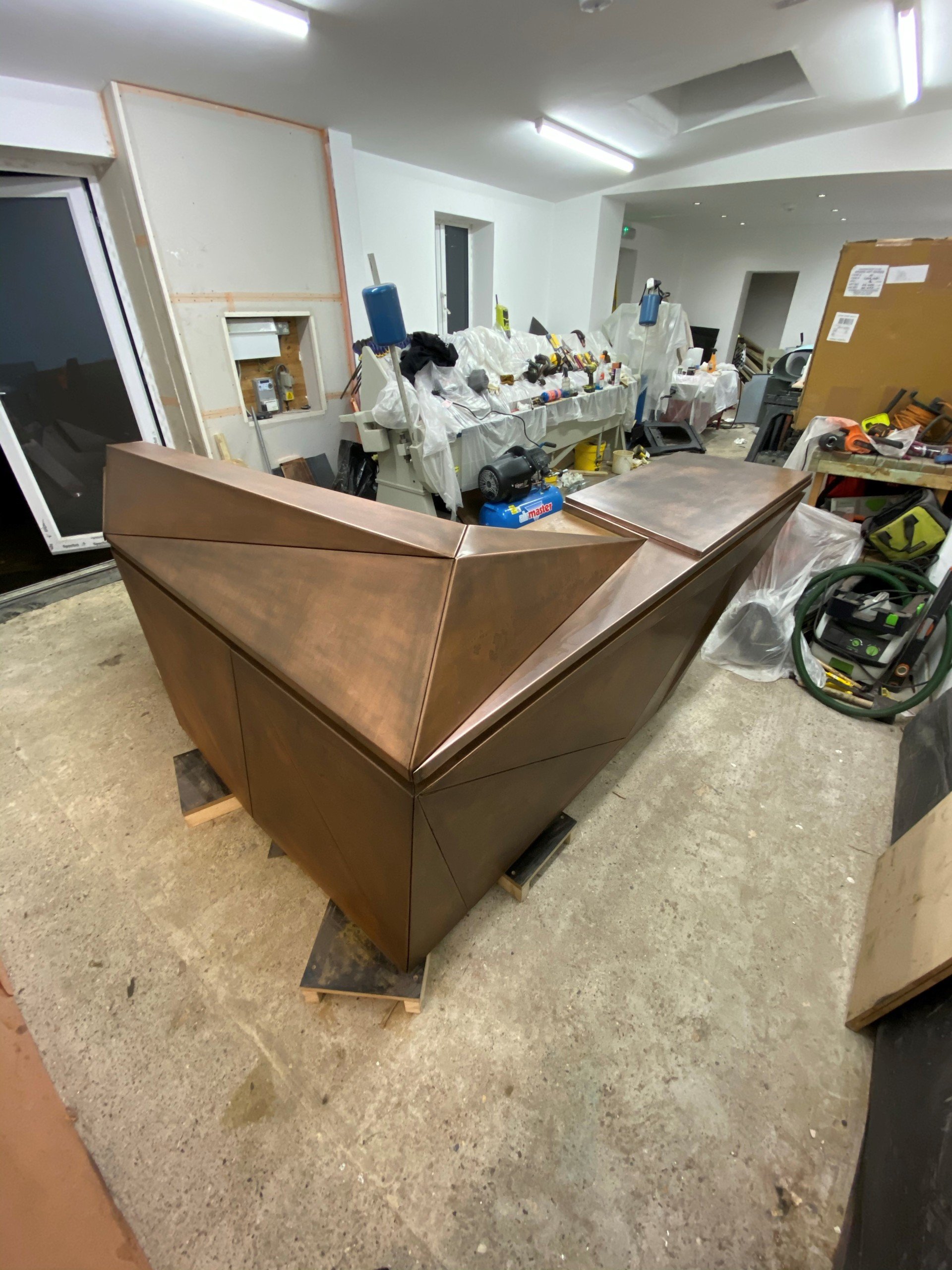 Copper Bar Tops, Zinc Bar Tops, UK Inzinctive Interiors