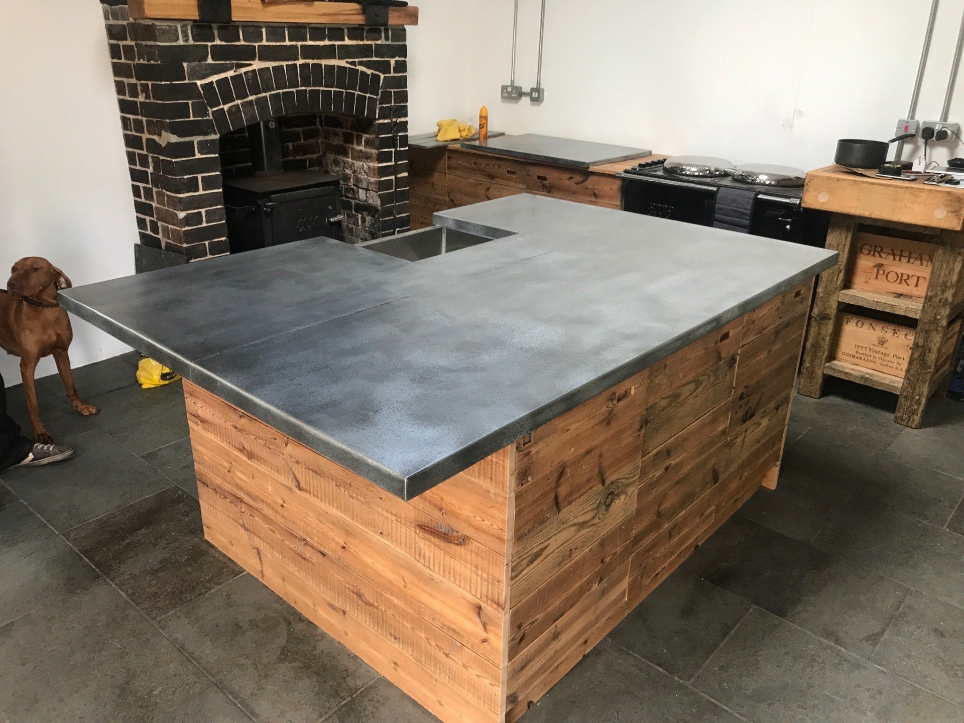 Copper Worktops, Zinc Worktops, Bar Tops UK Inzinctive Interiors