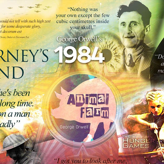 English Literature school wall mural