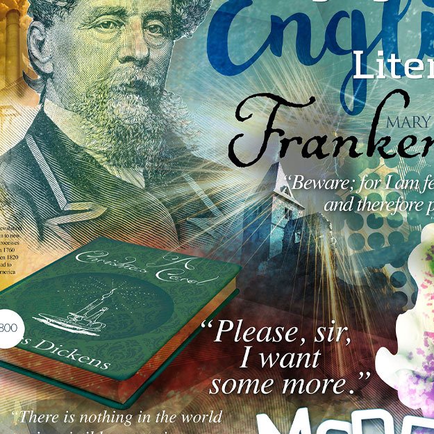 English Literature school wall mural