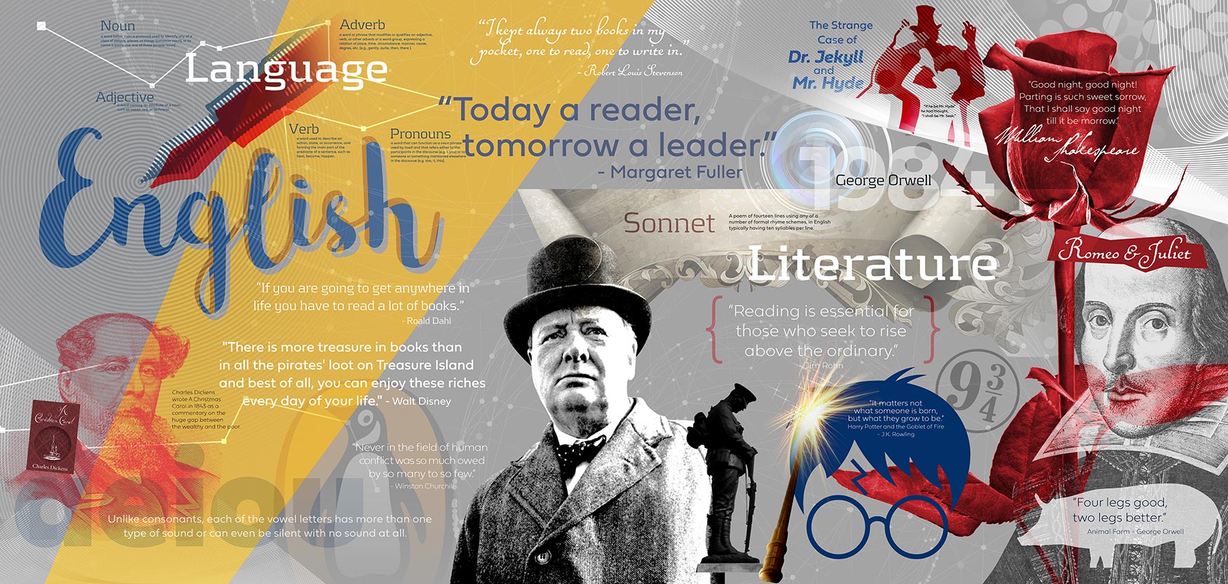 English School mural design