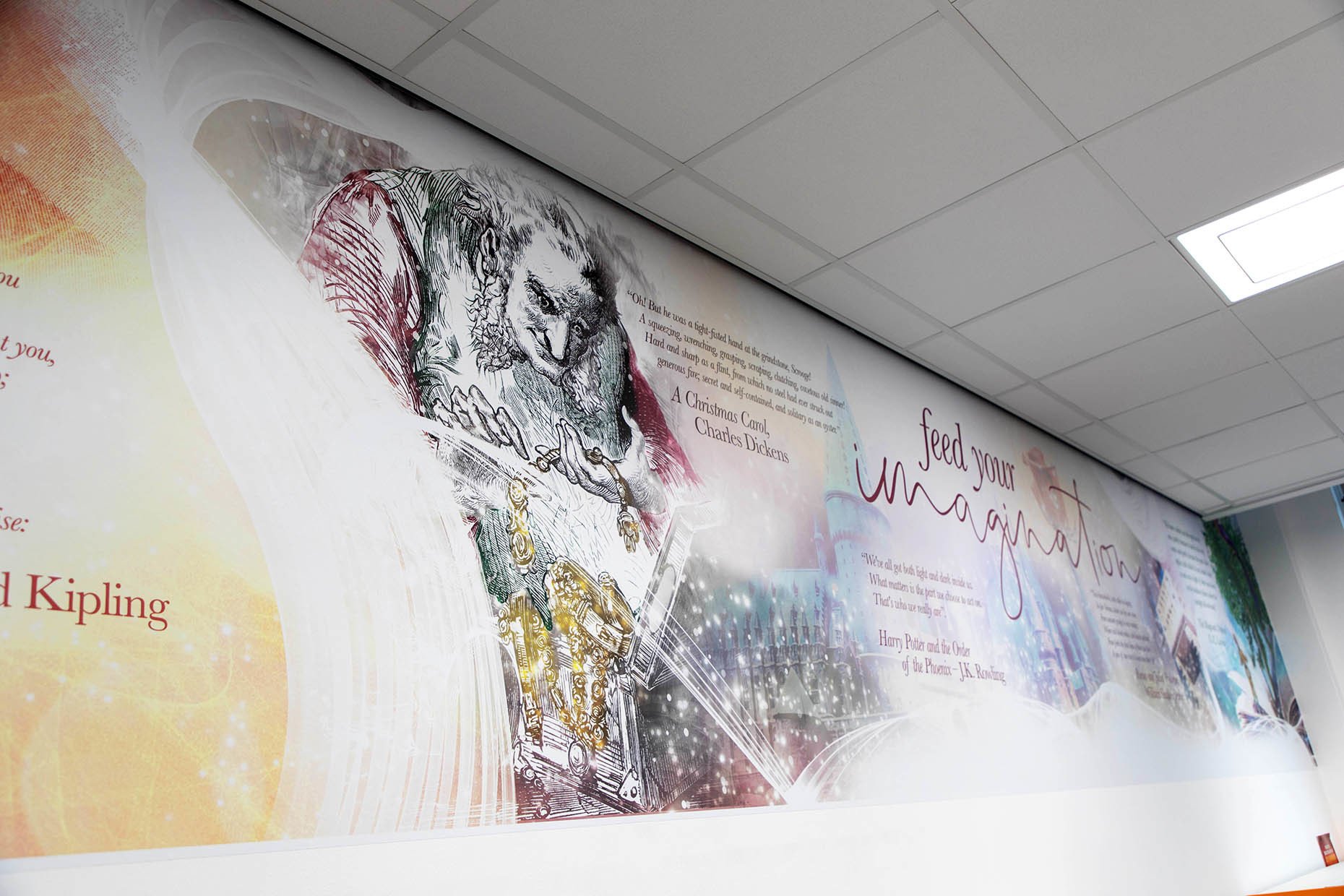 Graphic design, large format printing and feature walls UK: Fusional