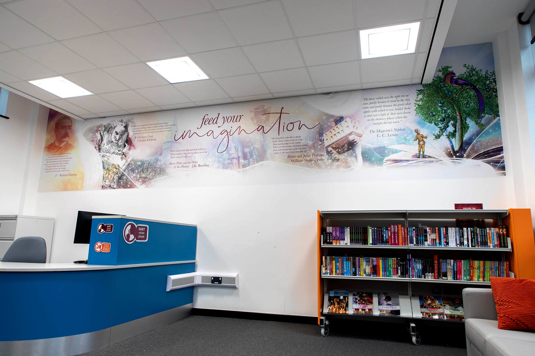 Graphic design, large format printing and feature walls UK: Fusional