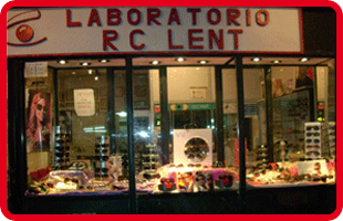 Laboratorio RC Lent fachada y mostrador del local