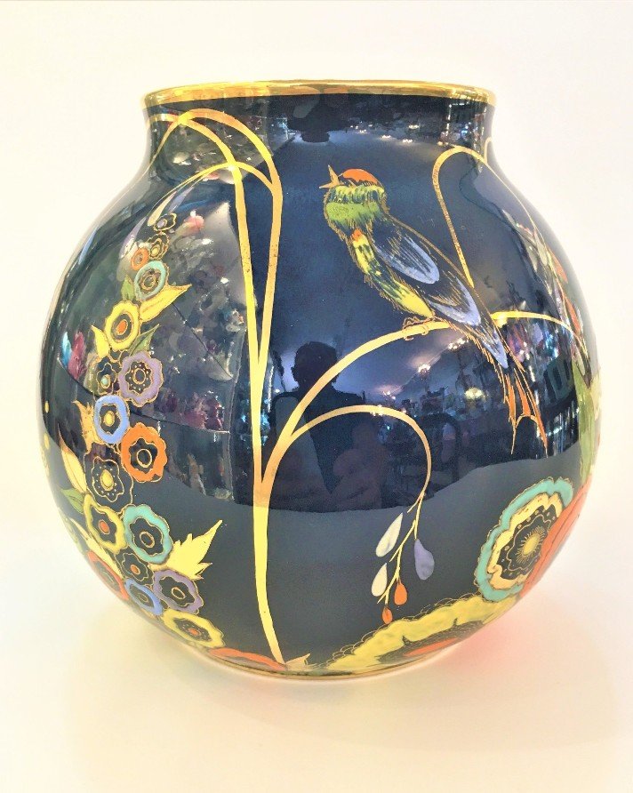 CARLTONWARE ART DECO NIGHTINGALE VASE