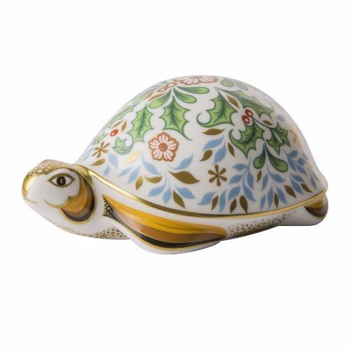 Royal Crown Derby Paperweight Winter Tortoise