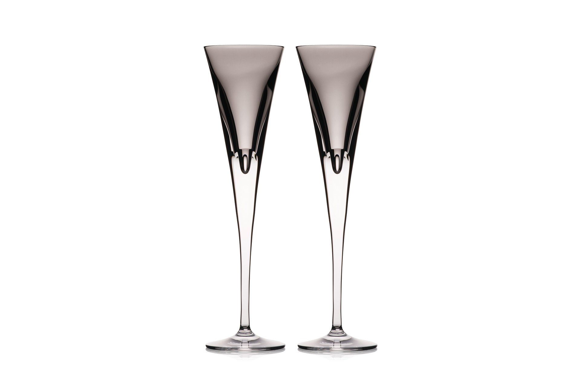 Waterford Crystal W Collection Shale Flute Pair