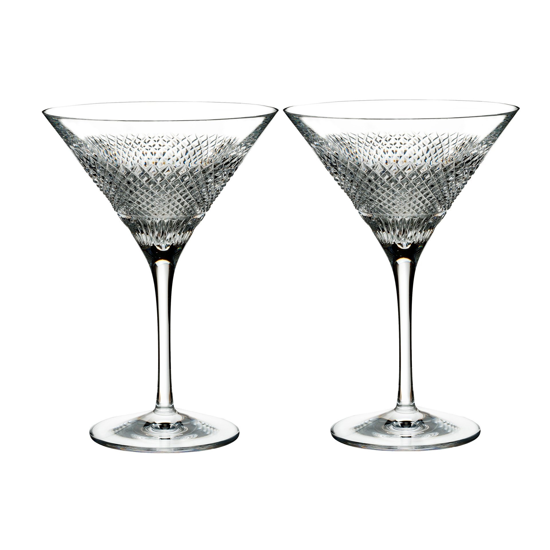 Waterford Diamond Line Martini Pair