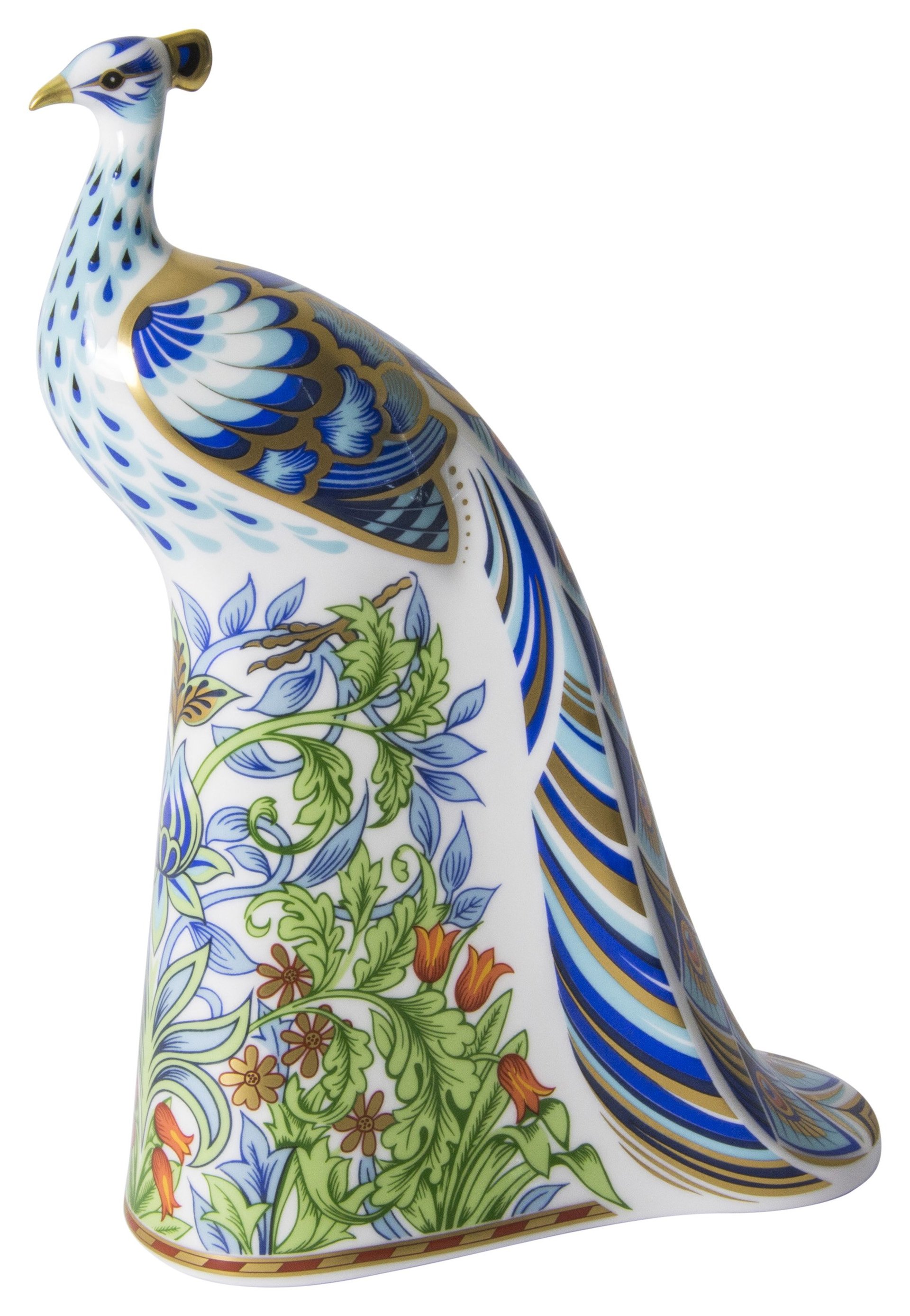 Royal Crown Derby Paperweight Manor Peacock