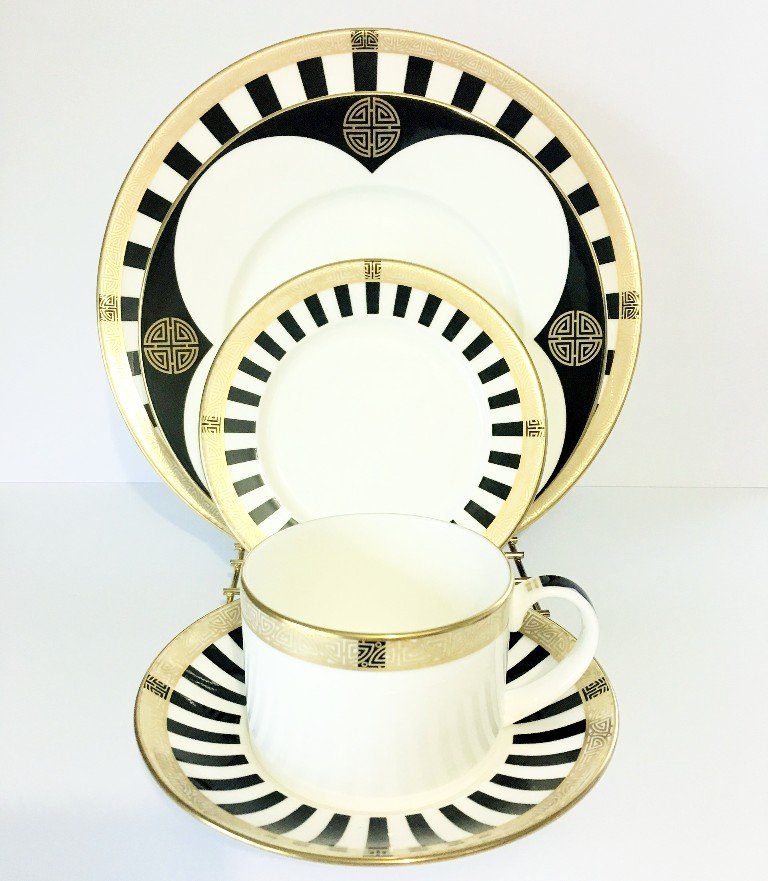 ROYAL CROWN DERBY TABLEWARE SATORI BLACK