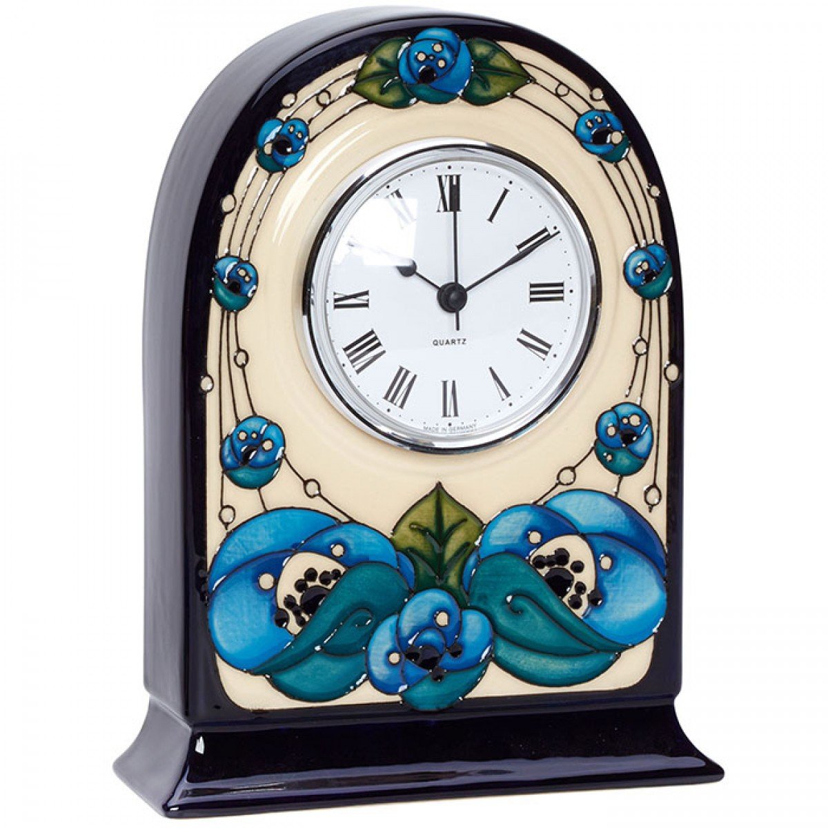 faulconbridge_antiques_MOORCROFT RENNIE ROSE Clock