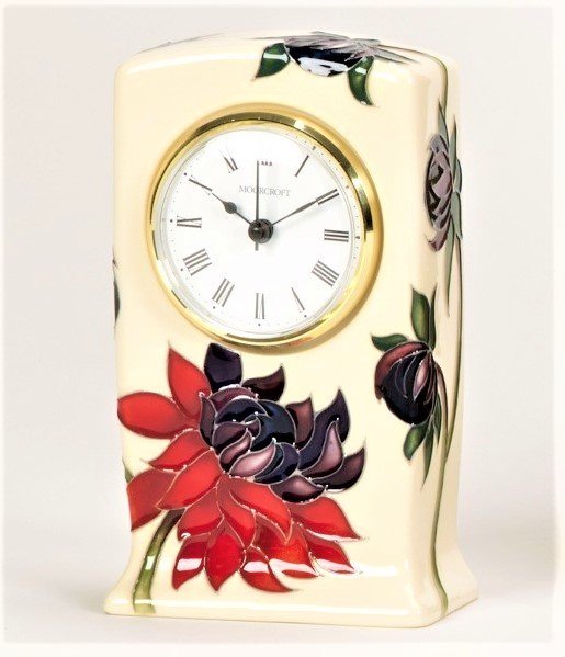 Moorcroft RUBY RED CLOCK