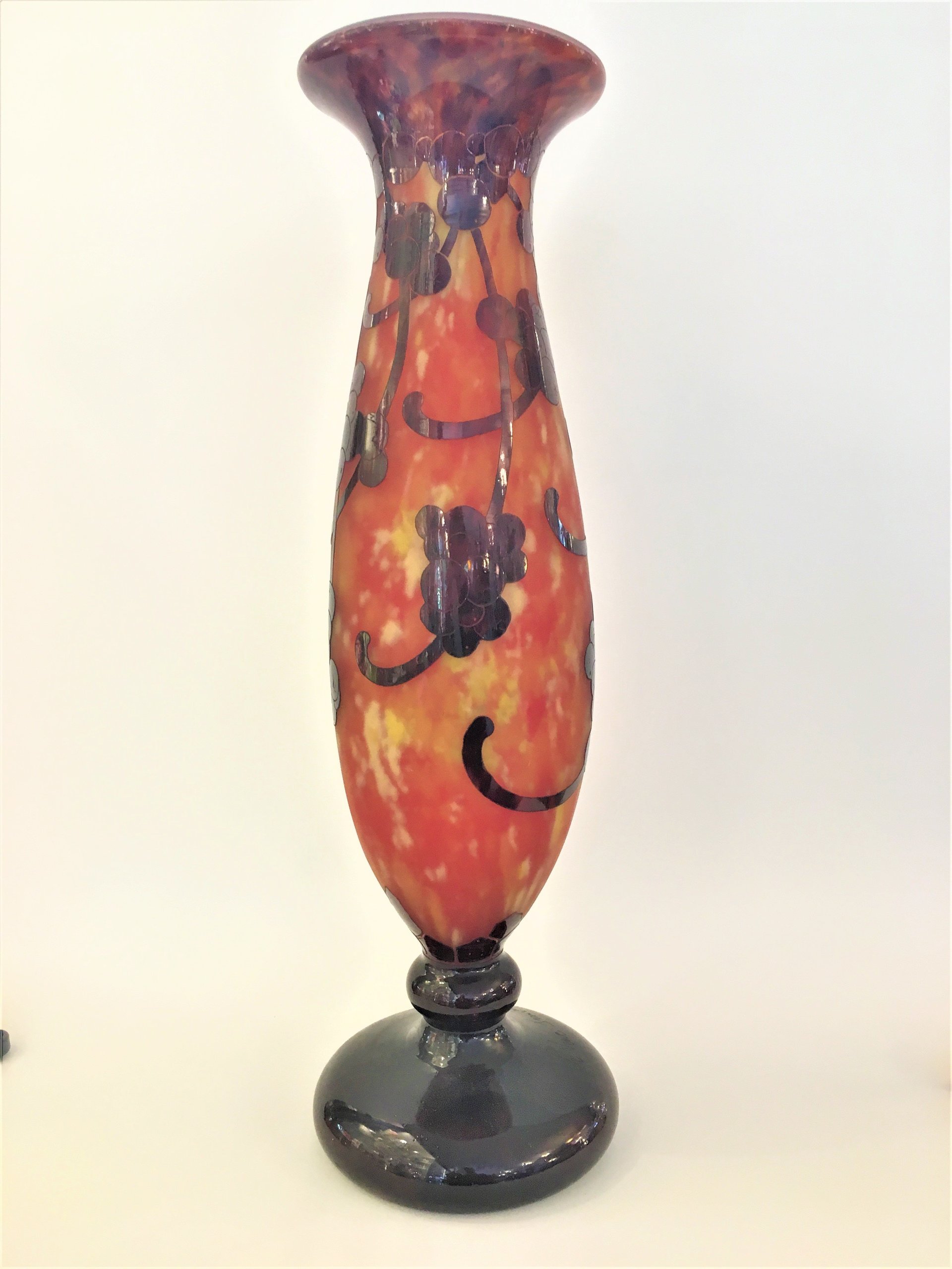 SCHNEIDER  CHARDER CAMEO GLASS VASE