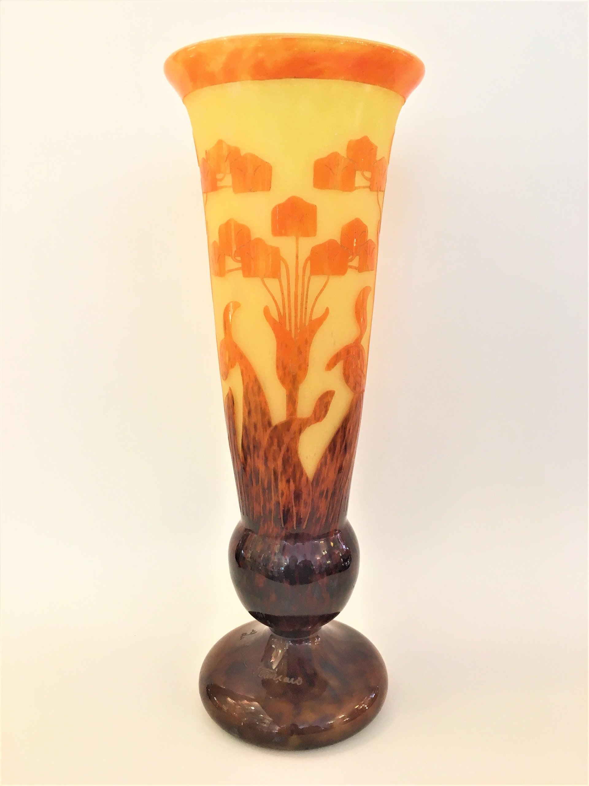 SCHNEIDER  CHARDER CAMEO GLASS VASE