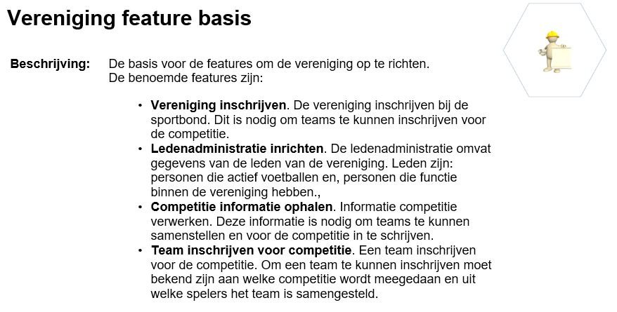 Voorbeeld functies vraagstuk vereniging