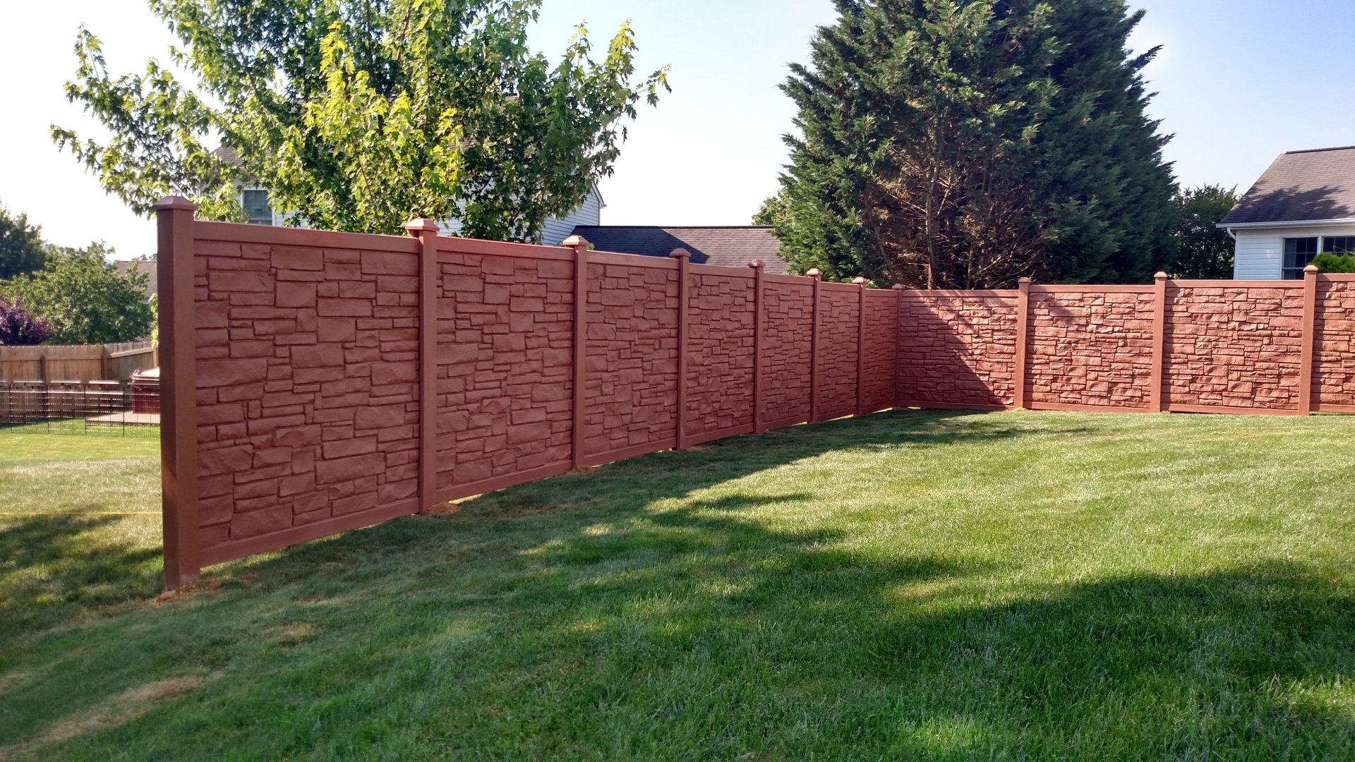 Wood Grain Vinyl & Stone Fence Gallery Millcreek Fence & Decks LLC