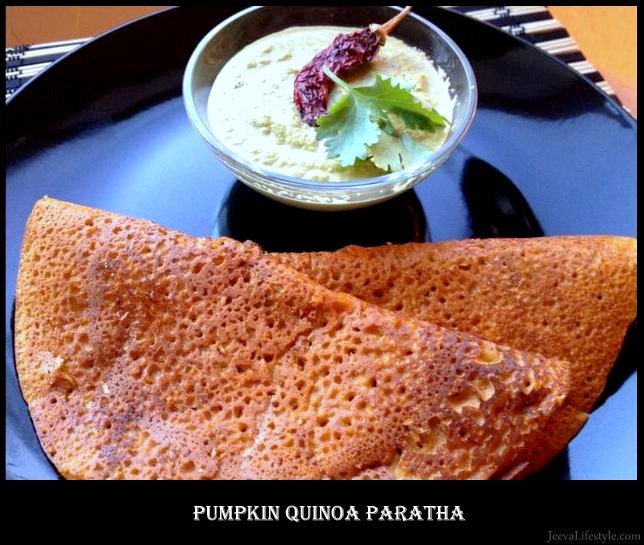 Pumpkin Quinoa Paratha (flatbread)