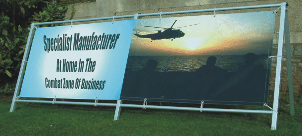 A billboard that says specialist manufacturer on it