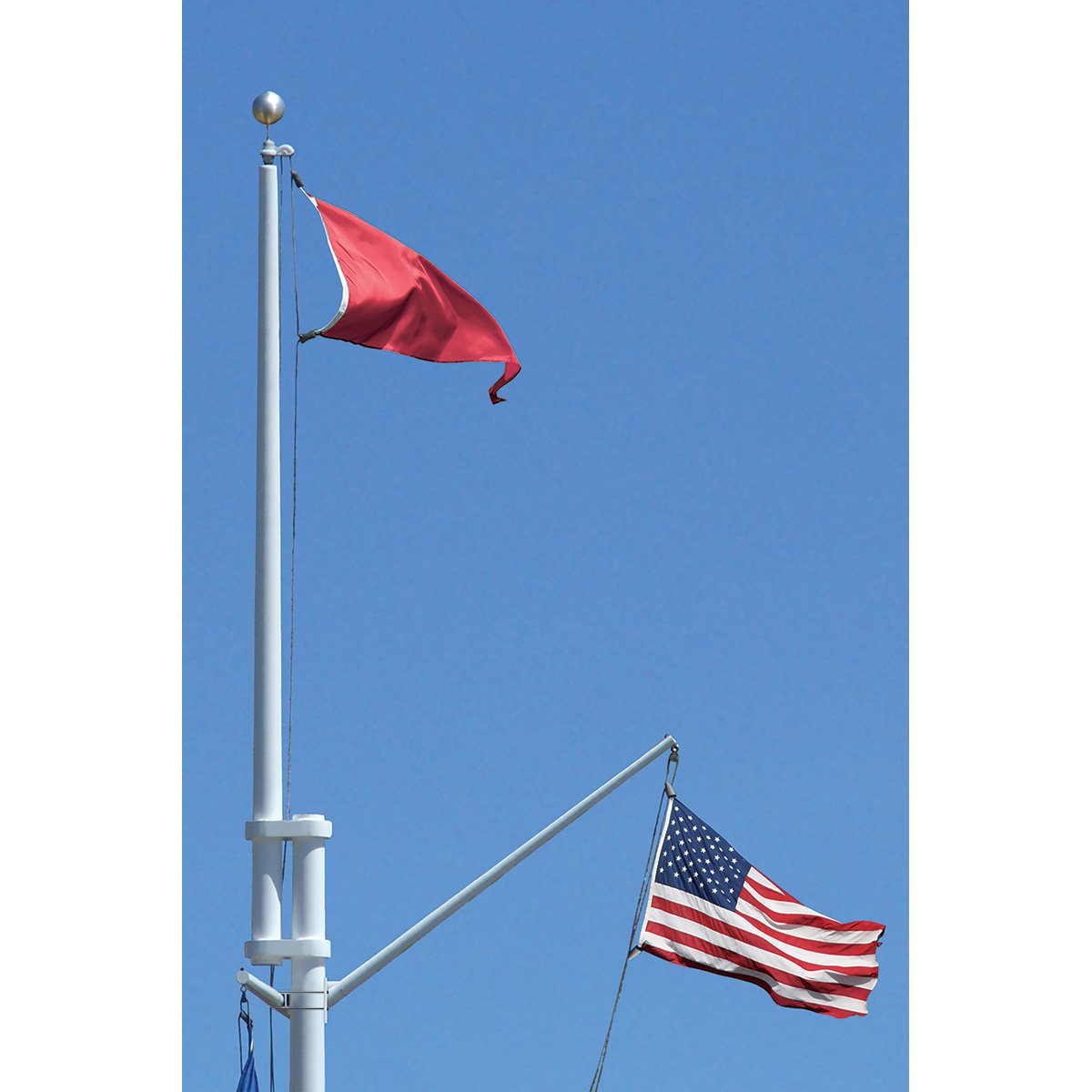 Nautical Flagpoles with Yardarm Single & Double Mast