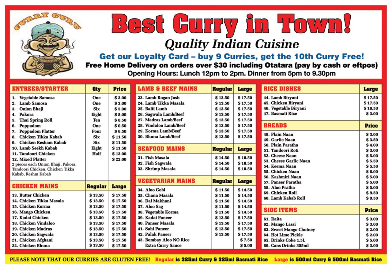 Indian food in Invercargill