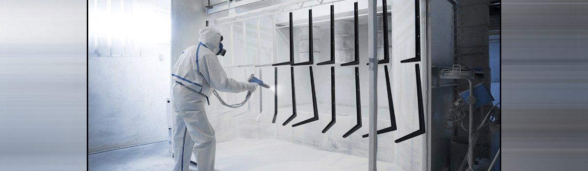   budget powder coaters man coating 