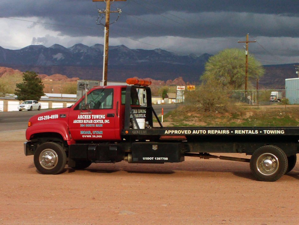 24 Hr. Towing & Car Rental Arches Repair Center Moab, UT 24 Hr. Towing & Car Rental Arches Repair Center Moab, UT