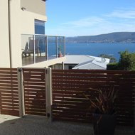 creative boundaries single side wooden gates