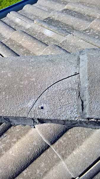 cracked ridge capping