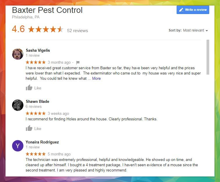 Baxter Pest Control Philadelphia pest control, ant, roache, Mice, Bed