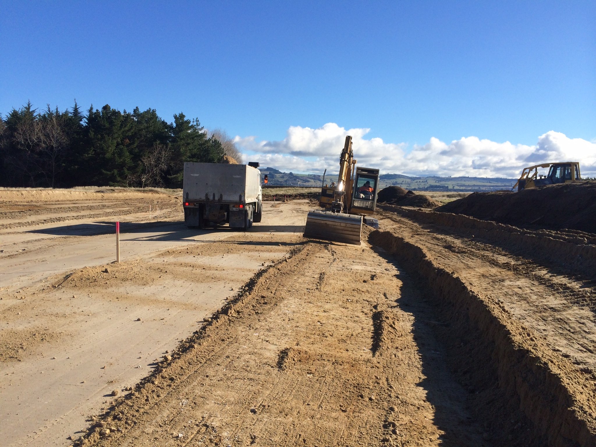 Earth moving work being carried out 