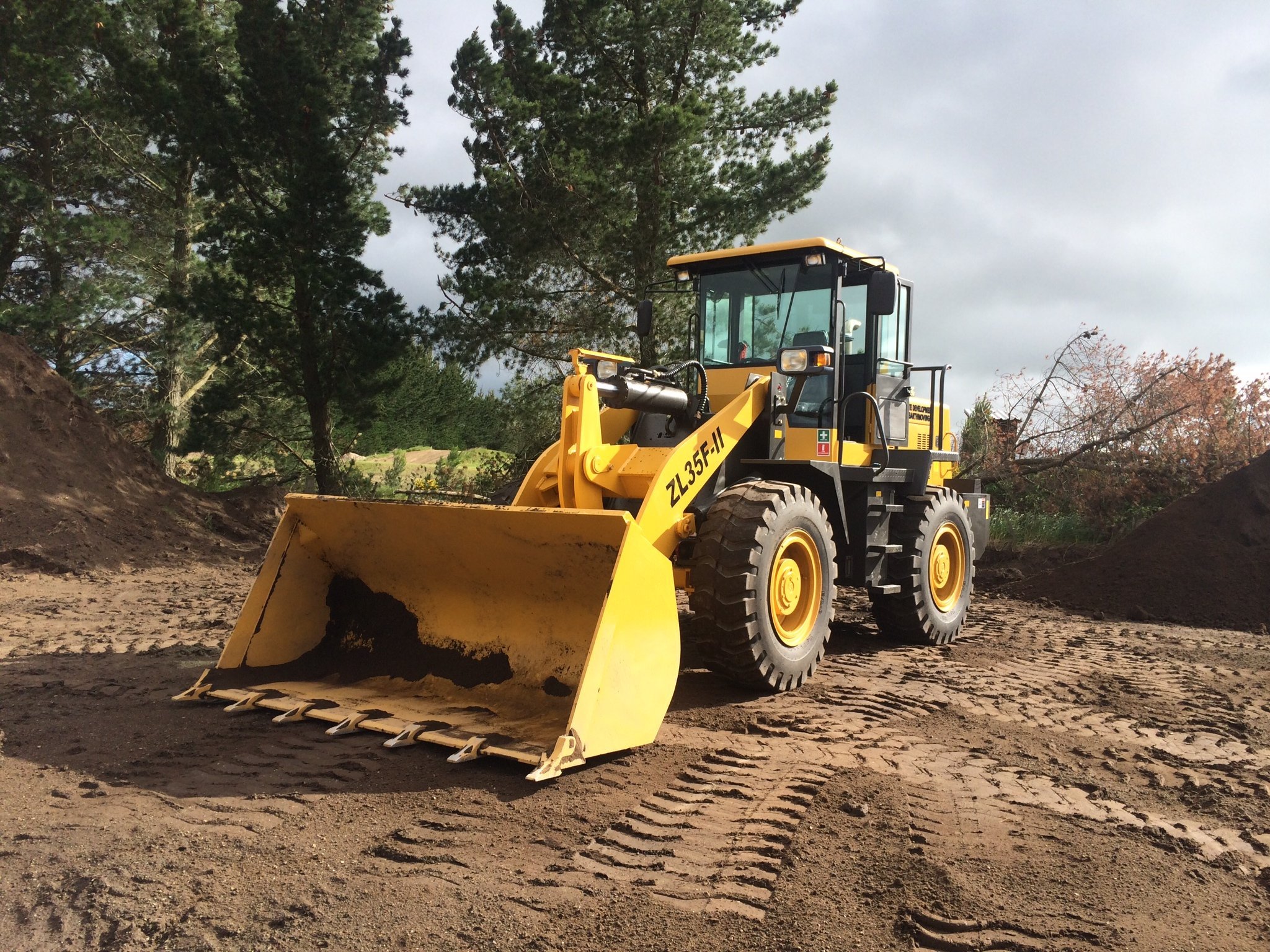 View of heavy machine being used at the project site