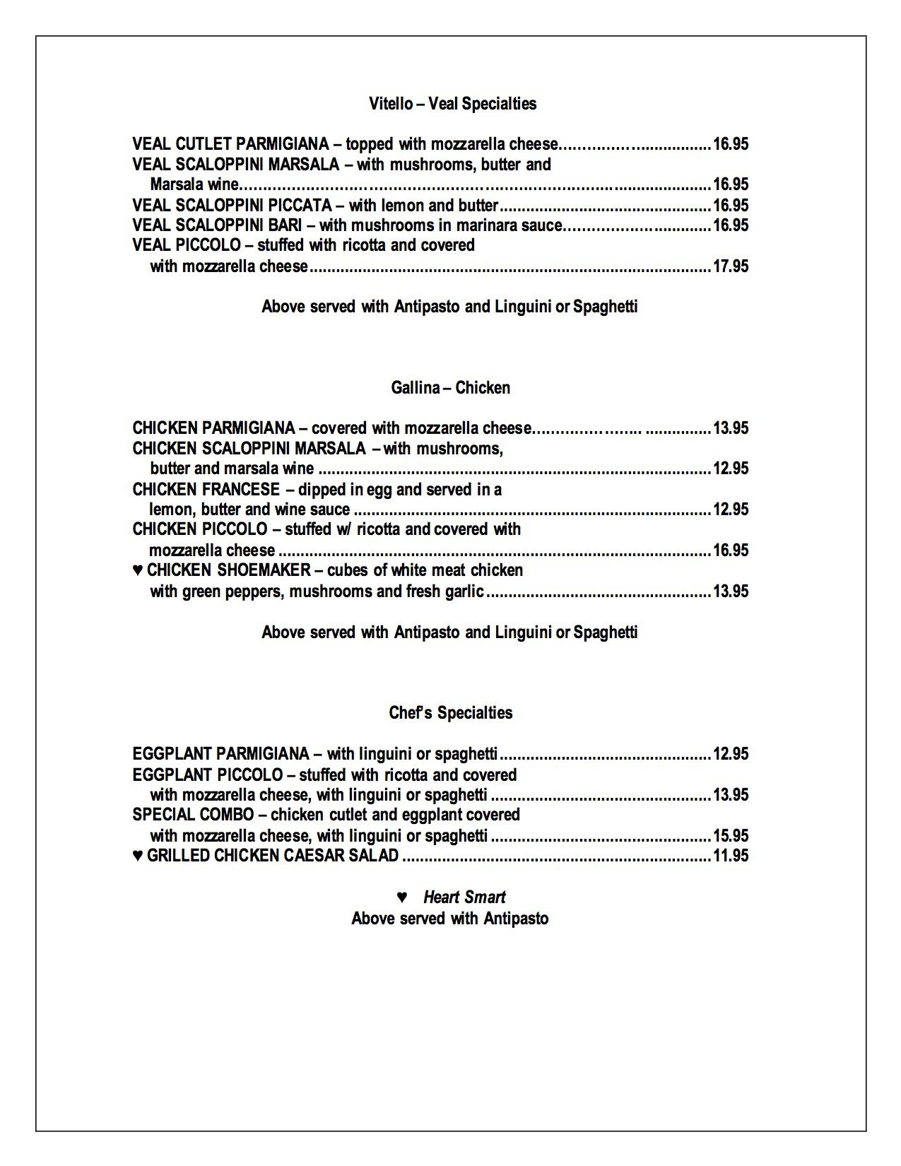 Lunch Piccolo Ristorante Bellmore, NY