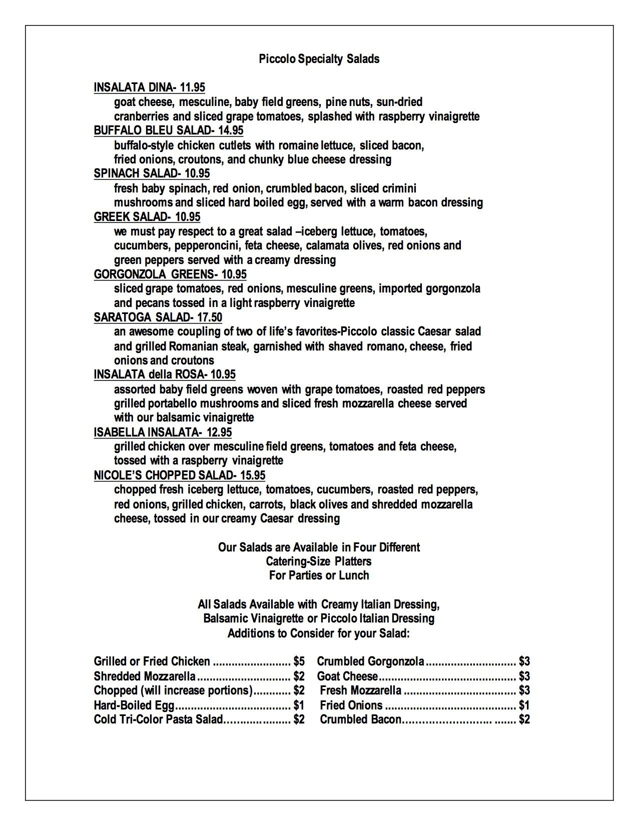 Lunch Piccolo Ristorante Bellmore, NY