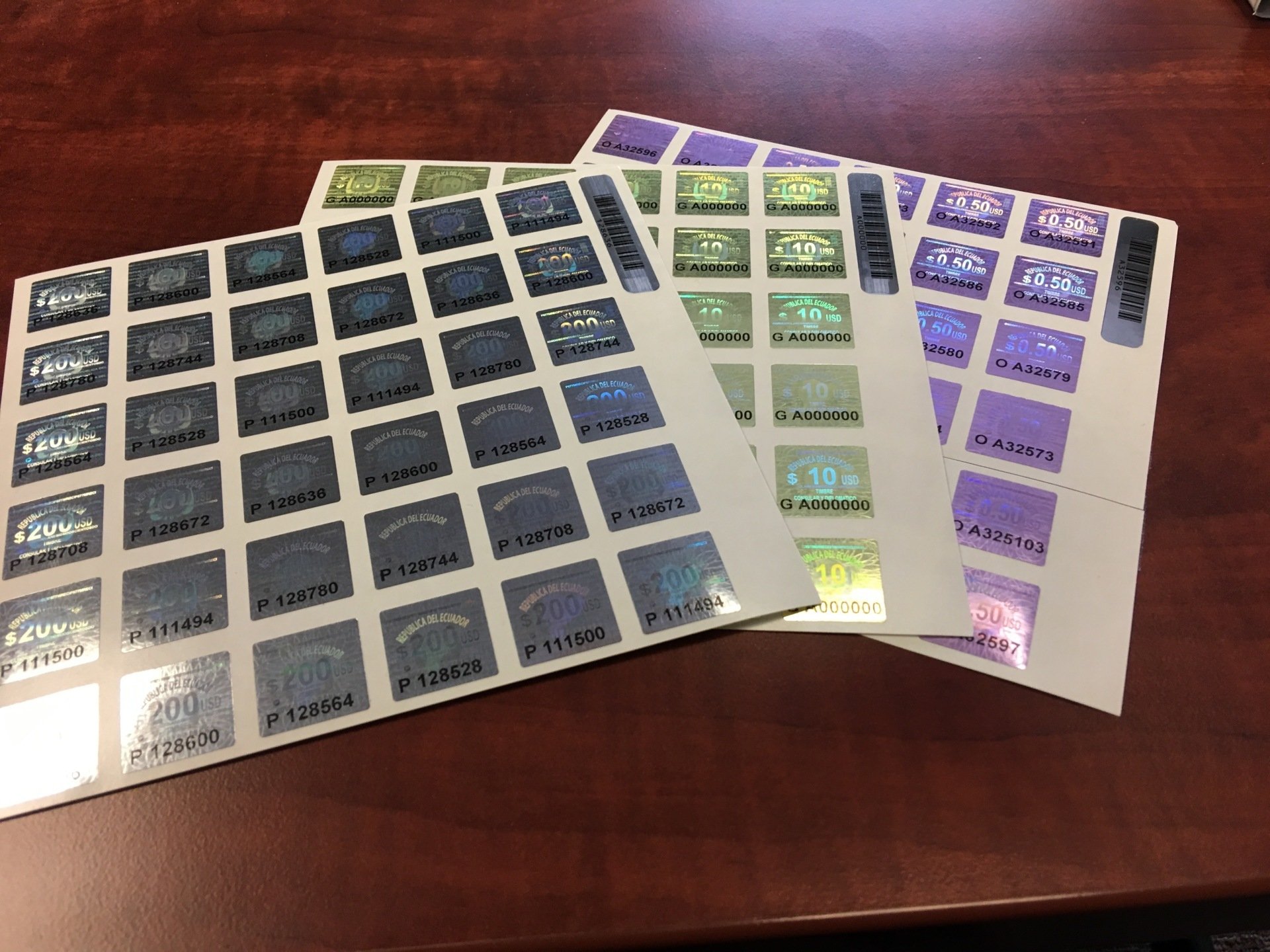 Security Films for ID's and Passports, Color Shifting Films