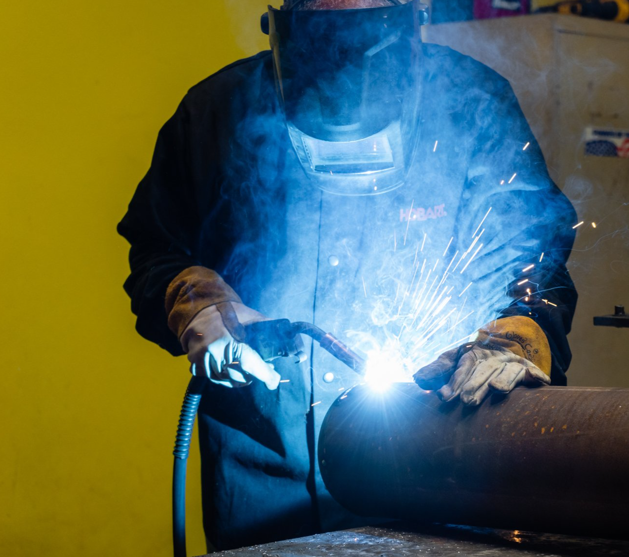 Steel Pipe Bollards Primed and Painted Ready to Install in Concrete