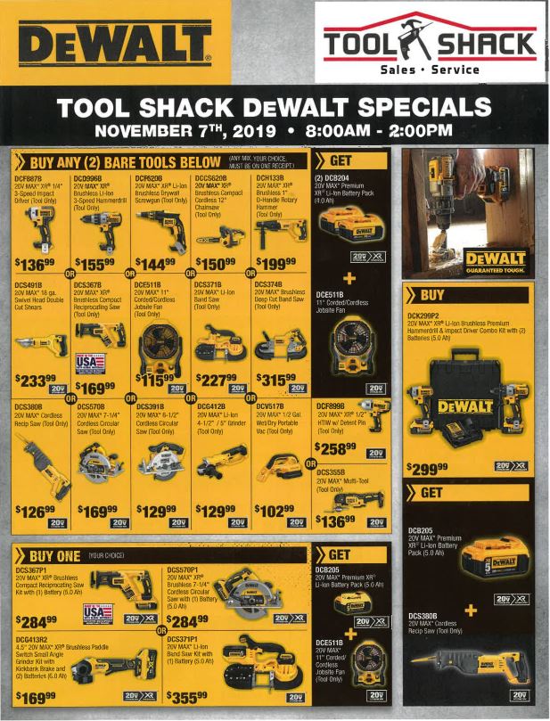 Tool Shack Jacksonville, FL Specials