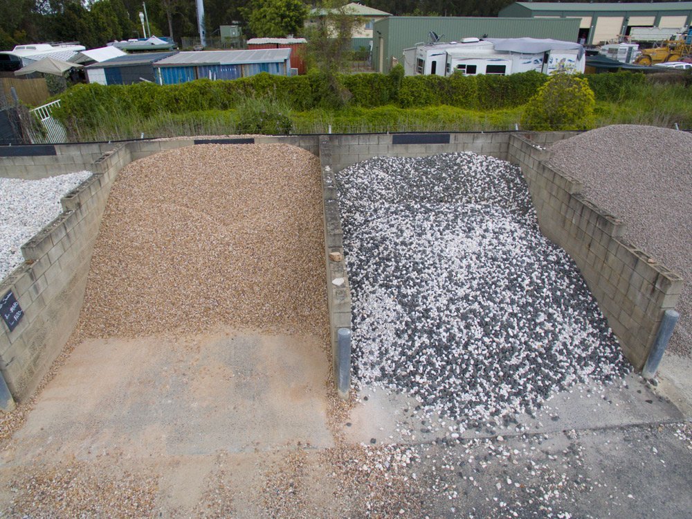 black and white rocks