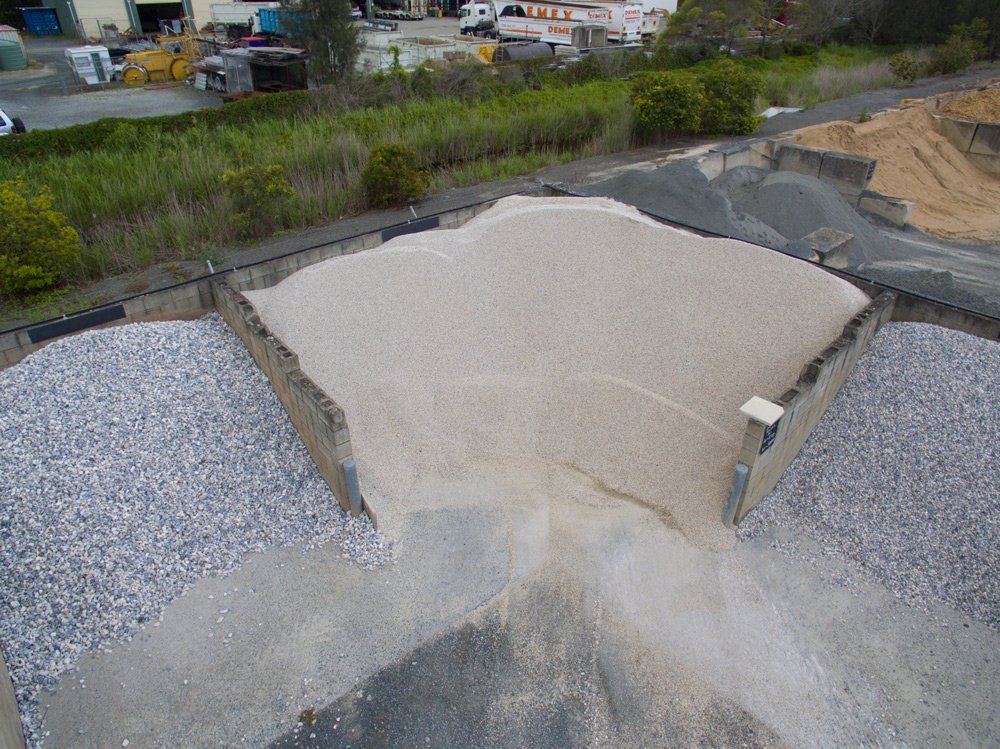 light brown sand and rocks