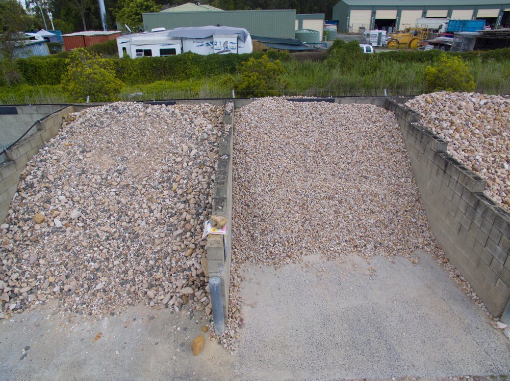 medium and small rocks