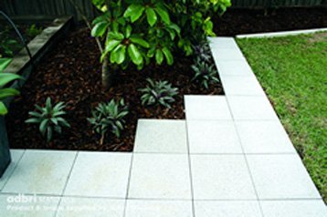 white tiles in the outside