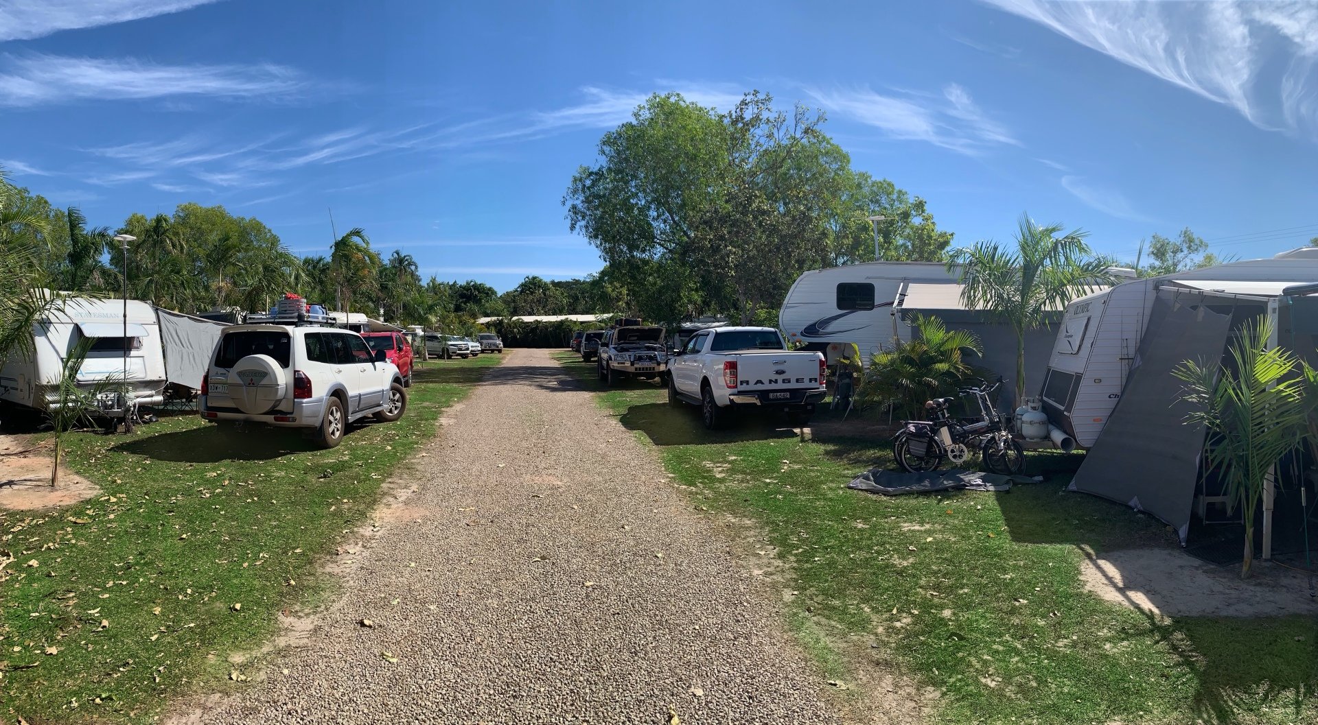 Caravan Camping Sites, Tumbling Waters Holiday Park, Berry Springs NT