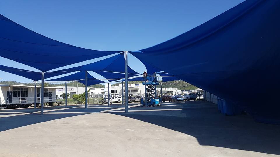 Shade Sails & Motor Trimming in Townsville Stingray Shade & Vinyl