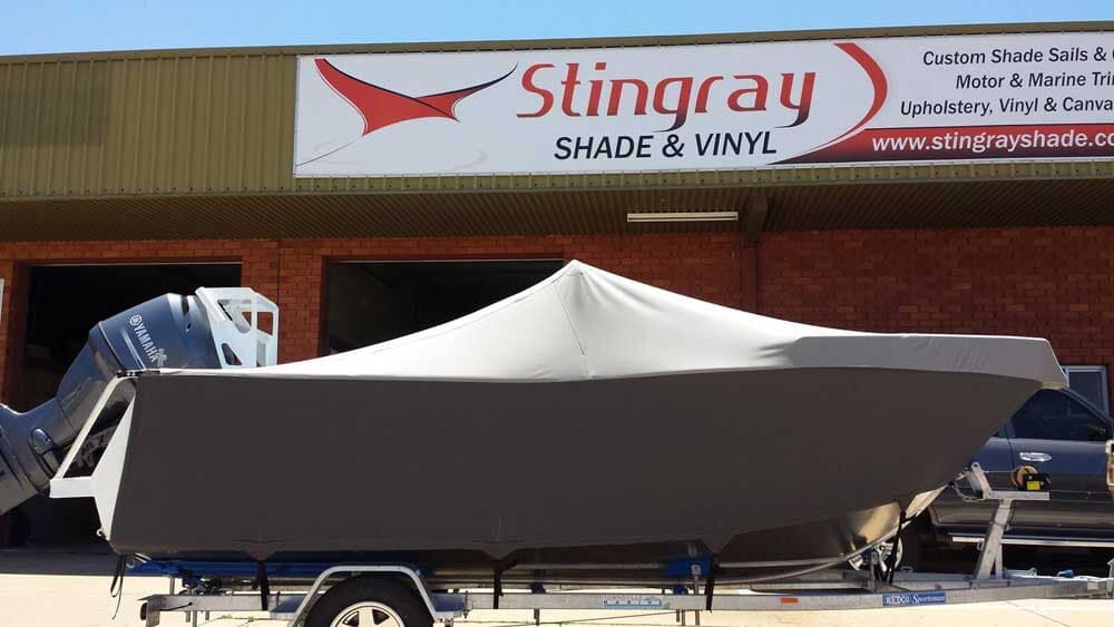 Shade Sails & Motor Trimming in Townsville Stingray Shade & Vinyl